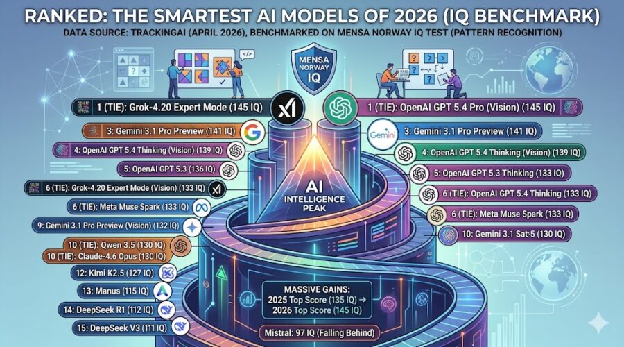 Ranked: The Smartest AI Models of 2026