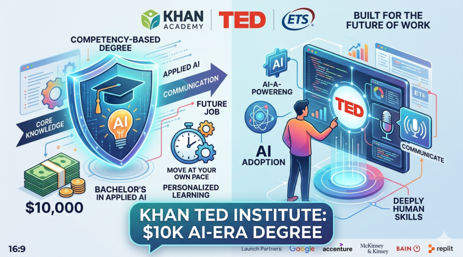 Khan TED Institute: A $10,000 AI-Era College Degree Built for the Future of Work