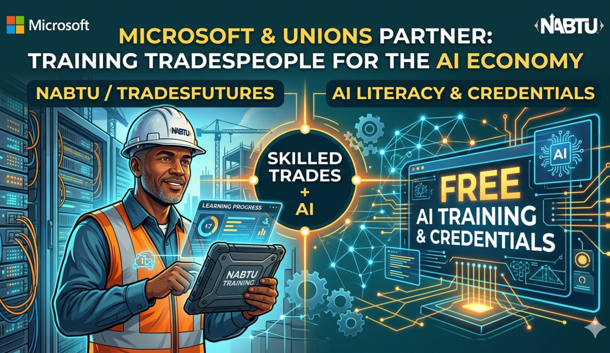 Microsoft and Construction Unions Partner to Prepare Workers for the AI Economy