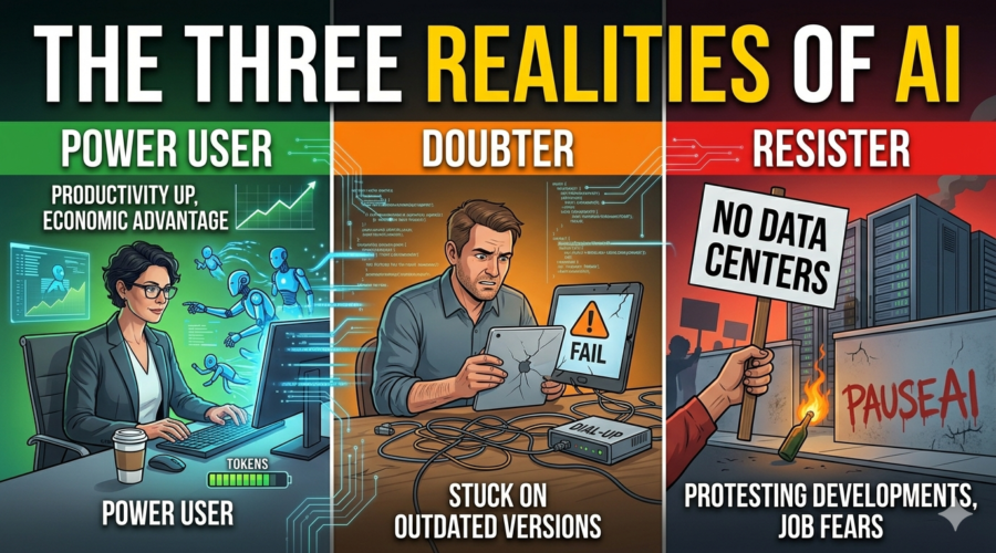 The Three Realities of AI: Power Users, Doubters, and Resisters