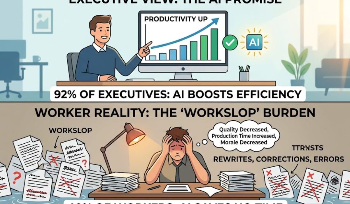 The AI Divide: Executives See Productivity, Workers Drown in "Workslop"